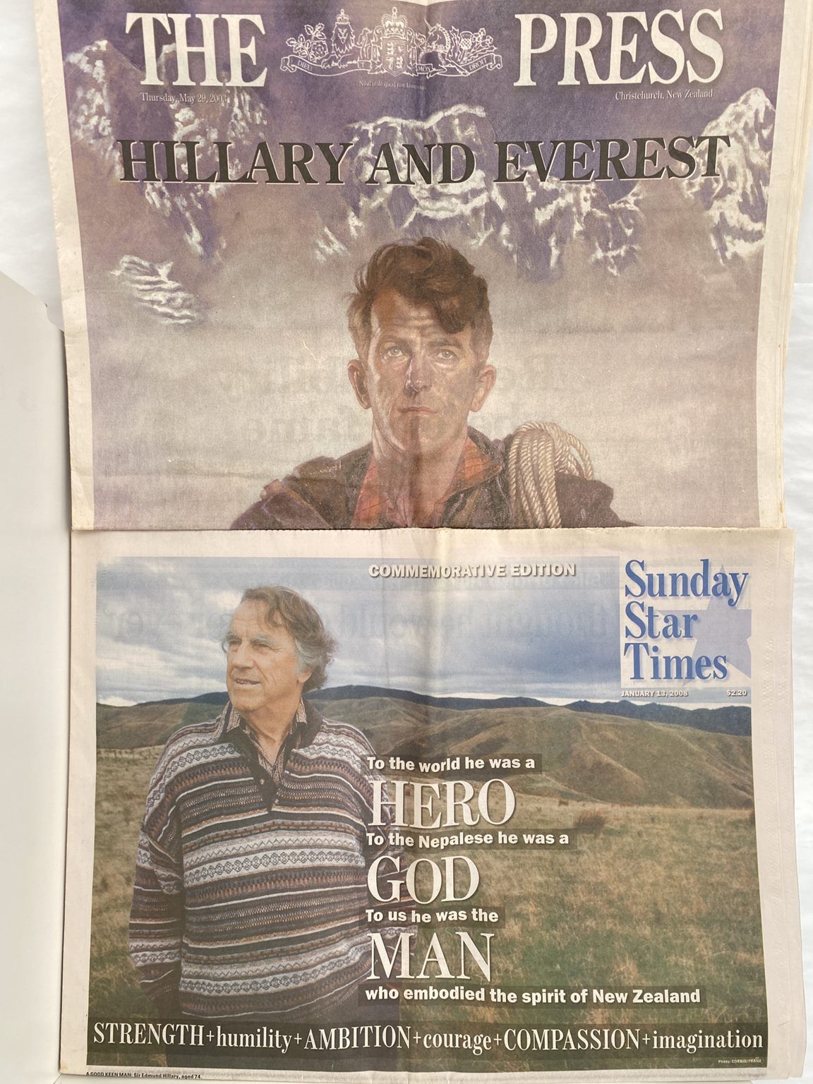 OLD NEWSPAPER: Sunday Star Times, 13 January 2008 - Sir Edmund Hillary