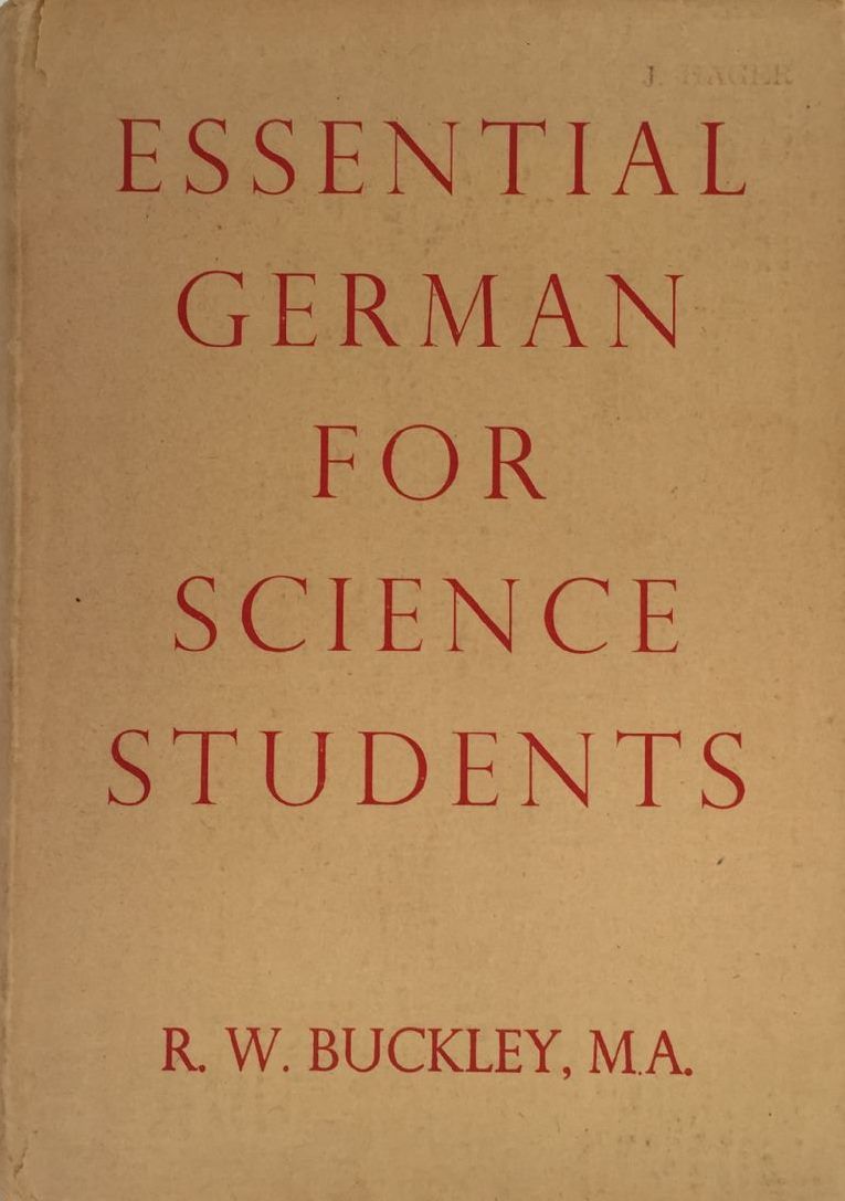 ESSENTIAL GERMAN FOR SCIENCE STUDENTS
