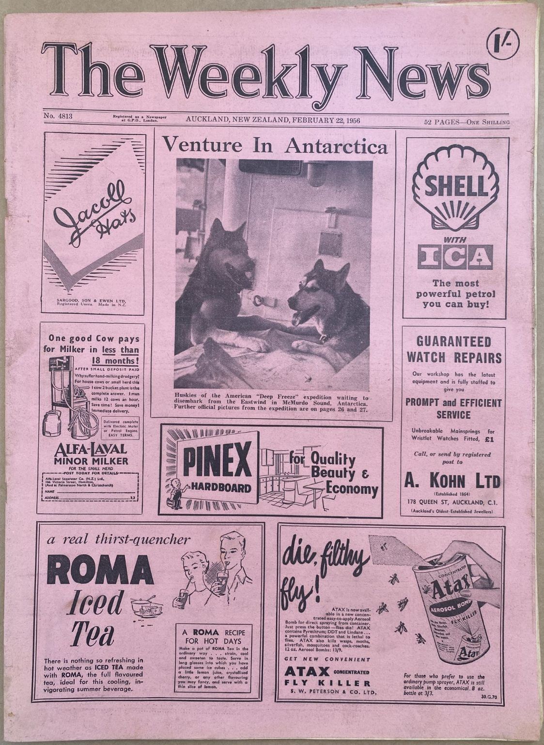 OLD NEWSPAPER: The Weekly News - No. 4813, 22 February 1956
