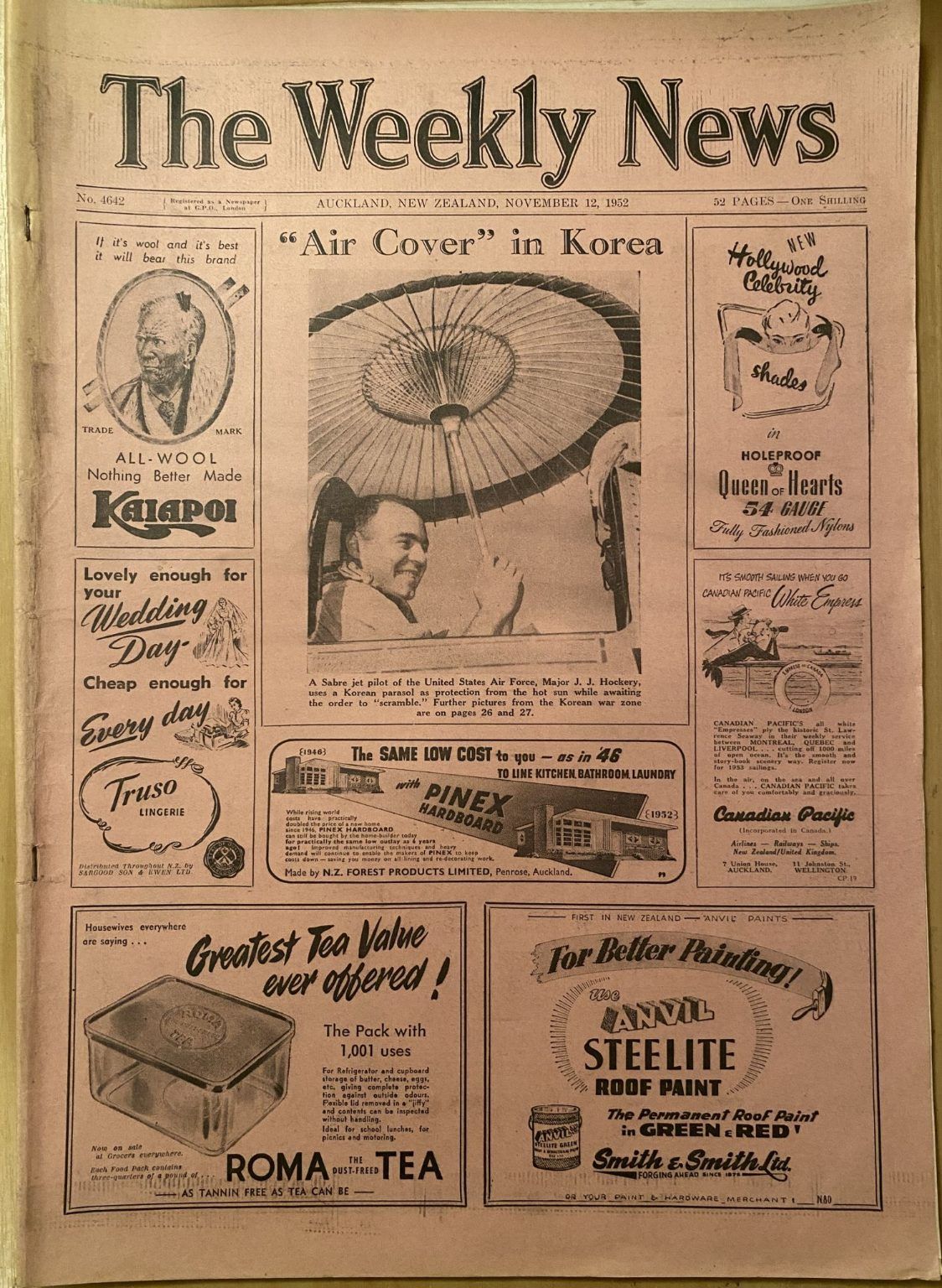 OLD NEWSPAPER: The Weekly News - No. 4642, 12 November 1952