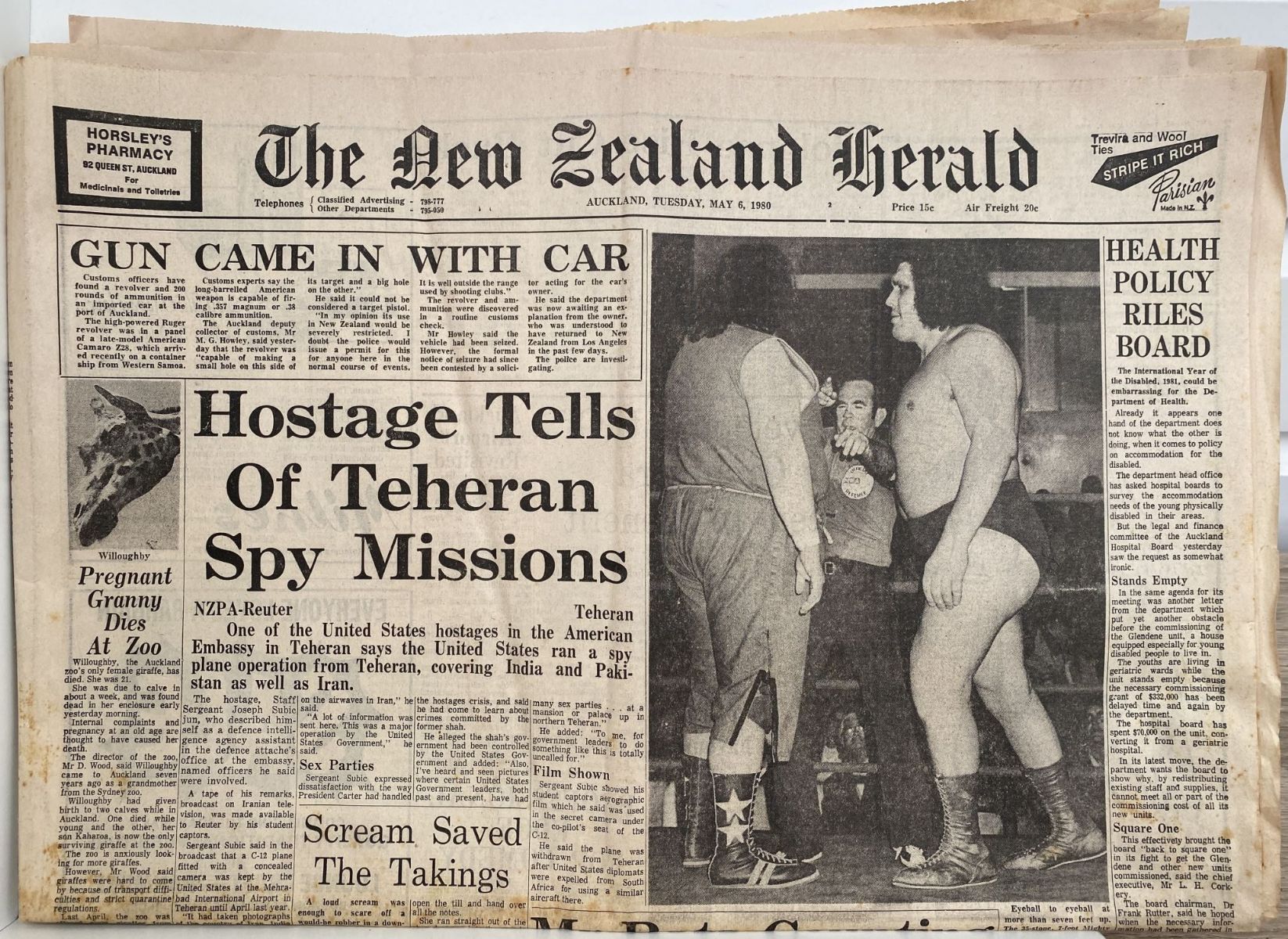 OLD NEWSPAPER: The New Zealand Herald - 6th May 1980