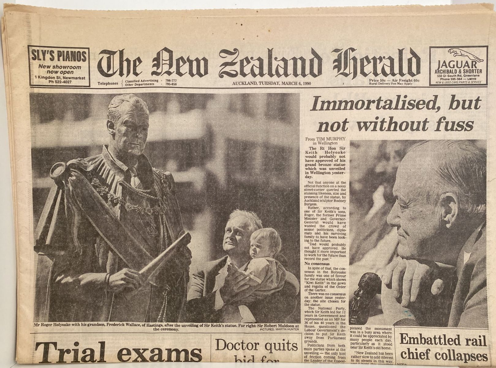 OLD NEWSPAPER: The New Zealand Herald - 6th March 1990