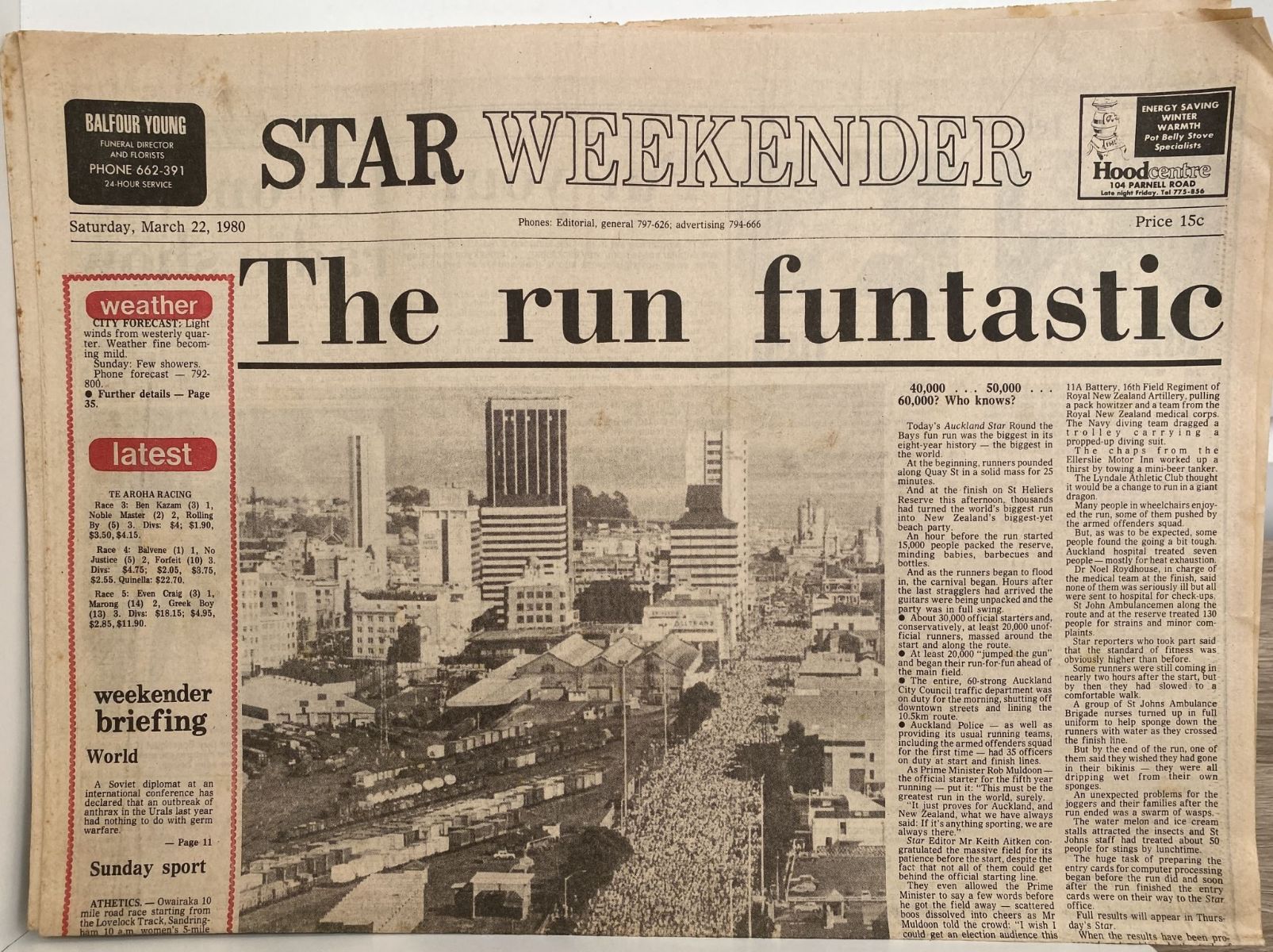 OLD NEWSPAPER: Auckland Star Weekender - 22nd March 1980