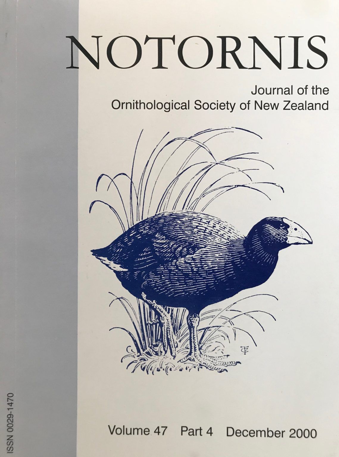 NOTORNIS: Journal of the Ornithological Society of NZ - Volume 47, Part 4