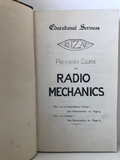 R.N.Z.A.F. EDUCATIONAL COURSE for RADIO MECHANICS