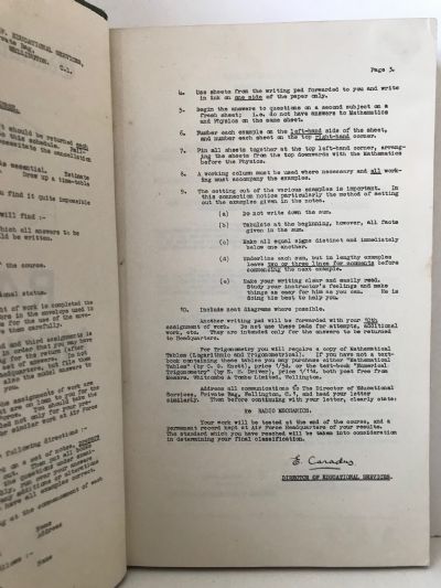 R.N.Z.A.F. EDUCATIONAL COURSE for RADIO MECHANICS