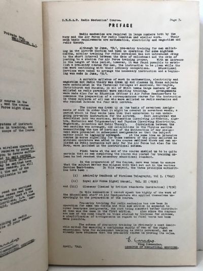 R.N.Z.A.F. EDUCATIONAL COURSE for RADIO MECHANICS