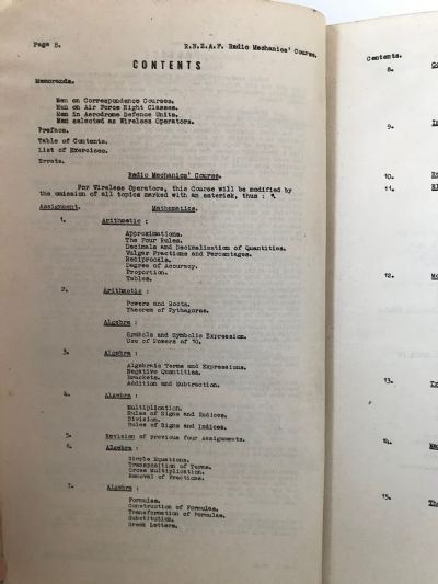 R.N.Z.A.F. EDUCATIONAL COURSE for RADIO MECHANICS