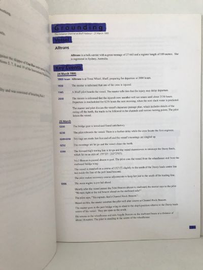 MARITIME ACCIDENTS in New Zealand 1995-1996