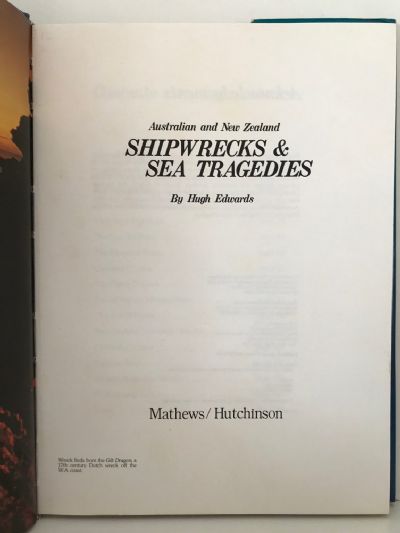 SHIPWRECKS AND SEA TRAGEDIES: Australian & New Zealand