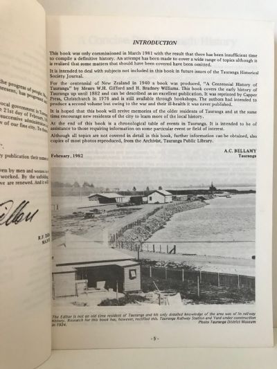TAURANGA 1882-1982: The Centennial of Gazetting Tauranga as a Borough