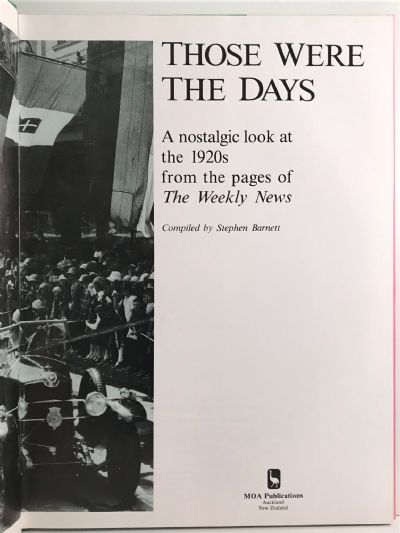 THOSE WERE THE DAYS: A nostalgic look at The Weekly News 1920s