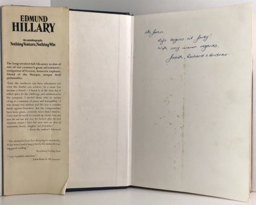 NOTHING VENTURE, NOTHING WIN : the autobiography of Sir Edmund Hillary