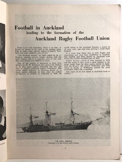 RUGBY IN AUCKLAND 1883-1967: Official History of the Auckland Rugby Football Union