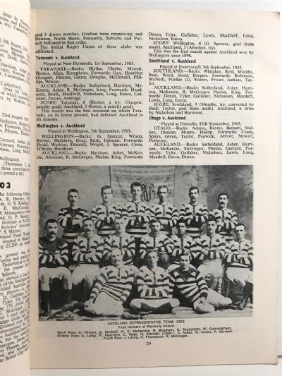 RUGBY IN AUCKLAND 1883-1967: Official History of the Auckland Rugby Football Union