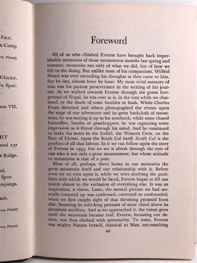 SOUTH COL: A Personal Story of the Ascent of Everest