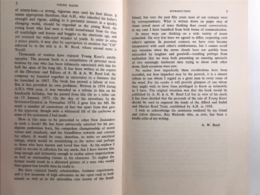 YOUNG KAURI 1875-1975: Personal Recollections of Sir Alfred Hamish Reed