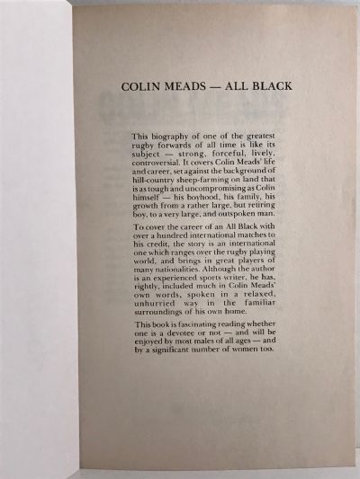 COLIN MEADS All Black