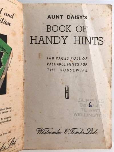 AUNT DAISY'S New Book of Handy Hints 1940s