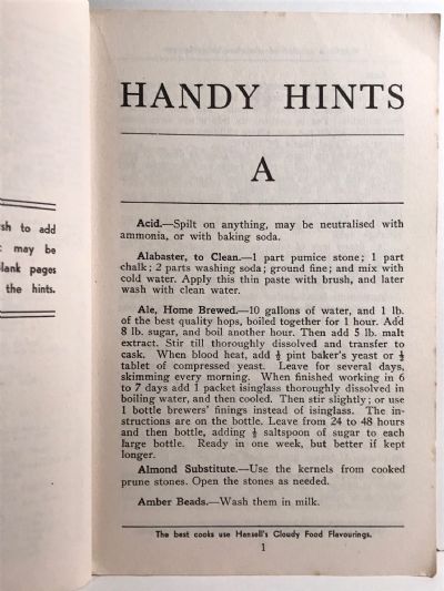AUNT DAISY'S New Book of Handy Hints 1940s