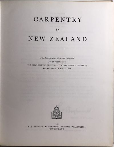 CARPENTRY IN NEW ZEALAND