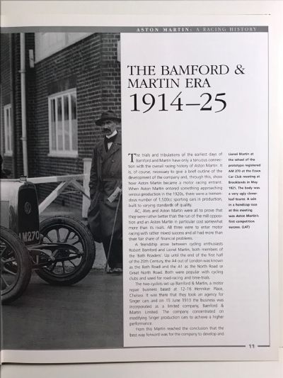 ASTON MARTIN: A Racing History
