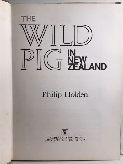 THE WILD PIG IN NEW ZEALAND