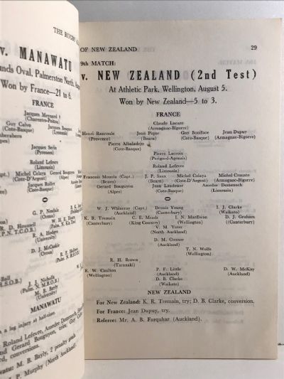 THE RUGBY ALMANACK of New Zealand 1962