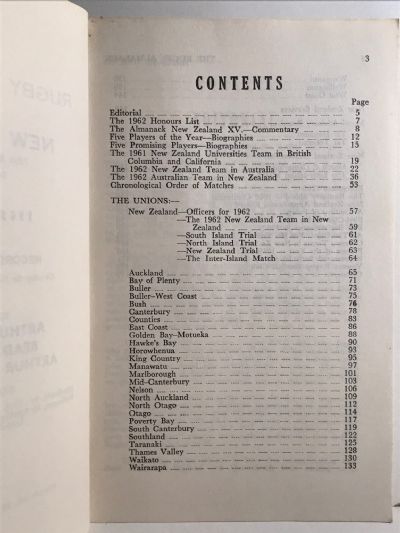 THE RUGBY ALMANACK of New Zealand 1963