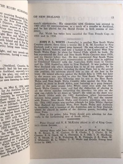 THE RUGBY ALMANACK of New Zealand 1963