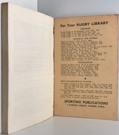 THE RUGBY ALMANACK of New Zealand 1963