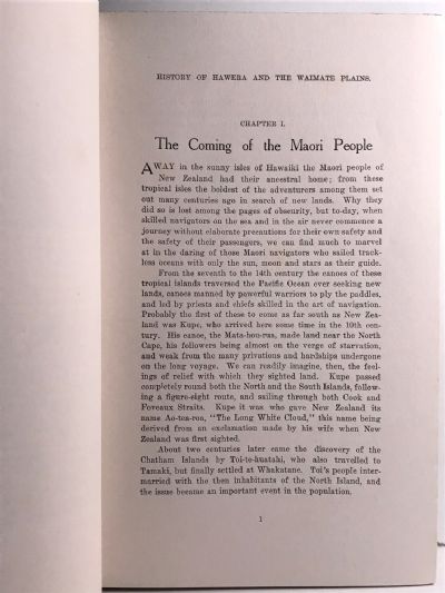 CENTENNIAL HISTORY of HAWERA and the WAIMATE PLAINS by C. J. Roberts