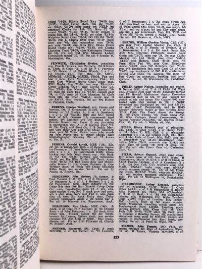 WHO'S WHO IN NEW ZEALAND: 7th edition 1961
