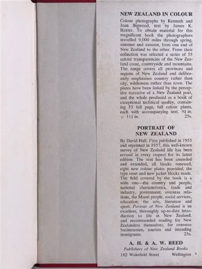 WHO'S WHO IN NEW ZEALAND: 7th edition 1961