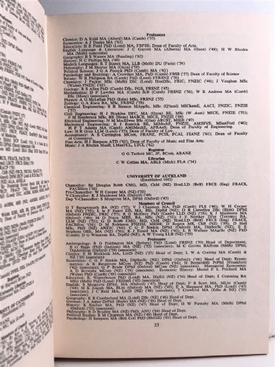 WHO'S WHO IN NEW ZEALAND: 8th fully revised edition 1964