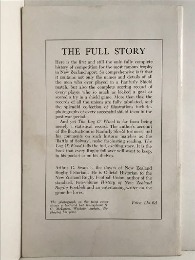 THE LOG O' WOOD: Complete History of the Ranfurly Shield