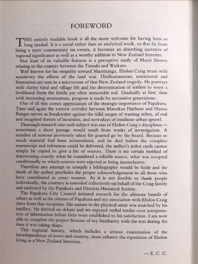 BREAKWATER AGAINST THE TIDE: A History of Papakura City and Districts