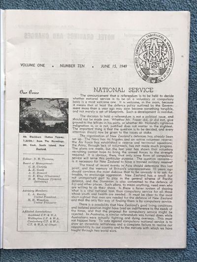 THE NEW ZEALAND TRAVELLER - Vol.1, No. 10 - 15th June 1949