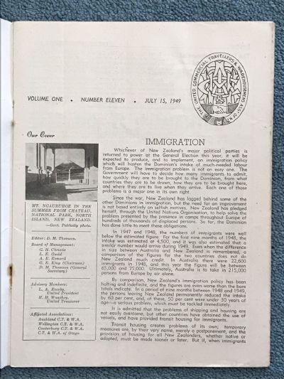 THE NEW ZEALAND TRAVELLER - Vol.1, No. 11 - 15th June 1949