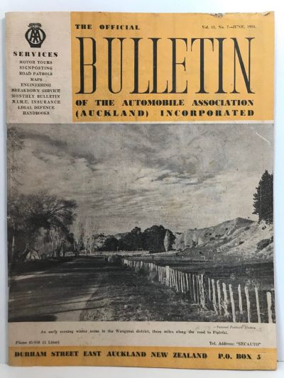 AUTOMOBILE ASSOCIATION (Auckland) Inc Official Bulletin - Vol.15, No.7 June 1954