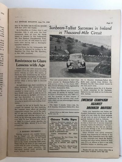 AUTOMOBILE ASSOCIATION (Auckland) Inc Official Bulletin - Vol.15, No.7 June 1954