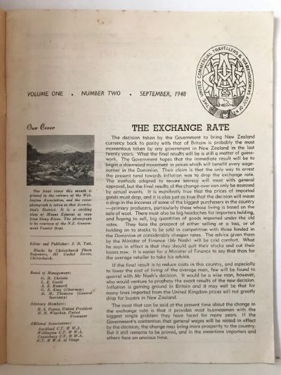 THE NEW ZEALAND TRAVELLER - Vol.1, No. 2 - 15th September 1948