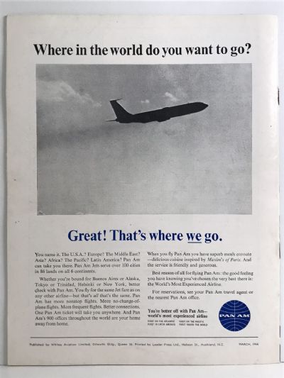 VINTAGE MAGAZINE: Whites Aviation Monthly - Vol. XXII, No. 253 - 1 March 1966
