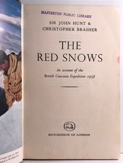 THE RED SNOWS: An Account of the British Caucasus Expedition 1958