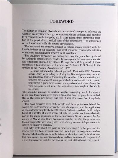 SAILS TO SATELLITES: A History of Meteorology in New Zealand