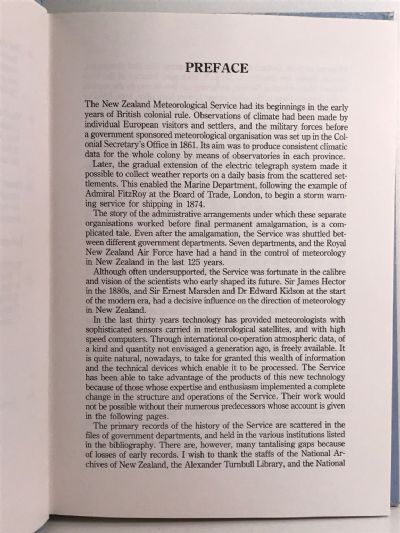 SAILS TO SATELLITES: A History of Meteorology in New Zealand