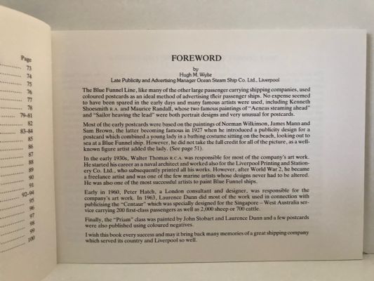 THE BLUE FUNNEL LINE: A Portrait In Photographs & Old Picture Postcards