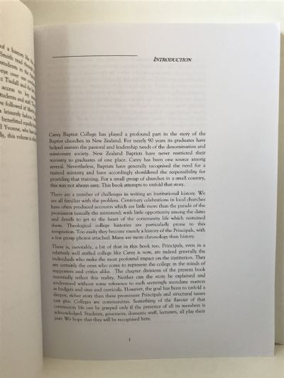 AN UNFOLDING STORY: A History of Carey Baptist College