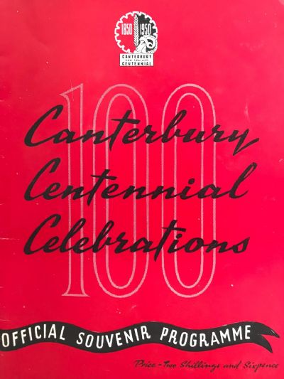 CANTERBURY CENTENNIAL CELEBRATIONS 1850 - 1950: Official Souvenir Programme 