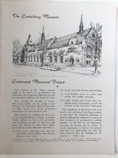 CANTERBURY CENTENNIAL CELEBRATIONS 1850 - 1950: Official Souvenir Programme